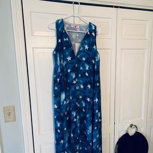 Star Print High Low Dress with Tags!